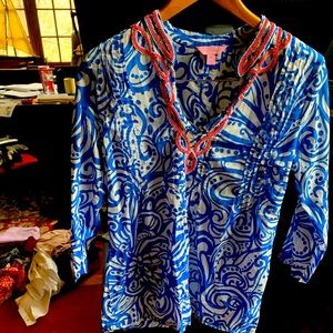 Lilly Pulitzer beaded cotton Tunic